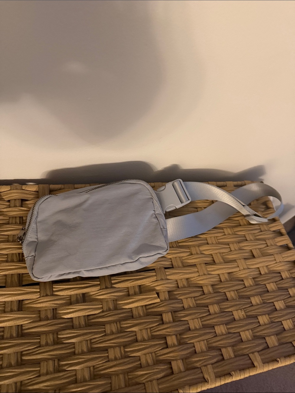 Light Gray Minimalist Waist Bag
